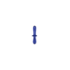Gode en verre borosilicaté massif bleu Double Crystal Satisfyer 